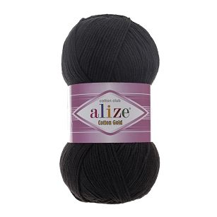 Włóczka Alize Cotton Gold  60 czarny