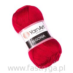 Włóczka 100% bawełny Begonia kolor 5020 ciemna czerwień