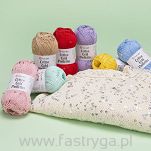 włóczka Cotton Gold Paillettes kolor 7115 czerwony - 2