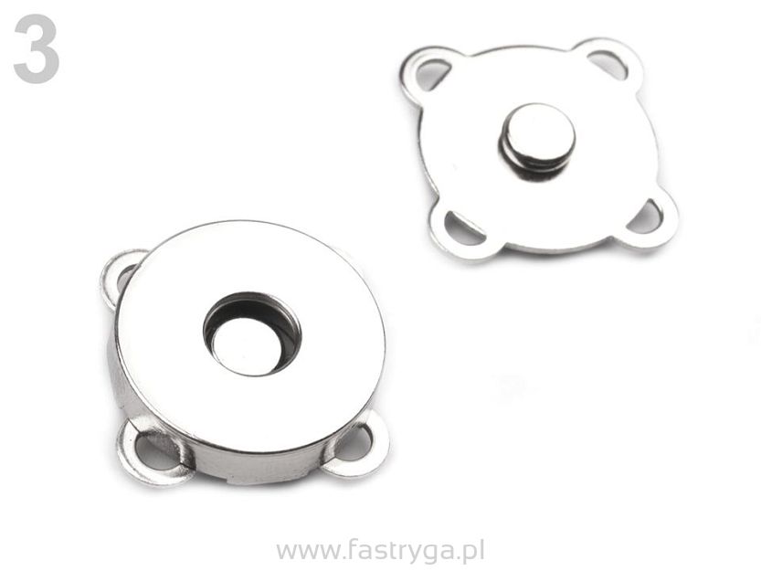 Zatrzaski magnetyczne srebrne