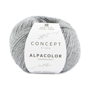 Włóczka Alpacolor kolor 002 jasny popiel