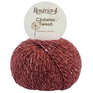 Canhamo Tweed   5 terrakota / bordo