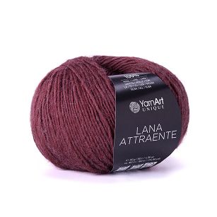 włóczka Lana Attraente kolor 6623 bordo