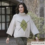 Merino Aran Natur zielony 304 - 2