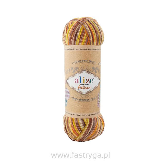 Włóczka Superwash Artisan 9006 ciepłe kolory