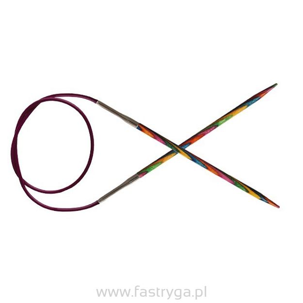 KnitPro Symfonie Wood - drewniane druty z żyłką 80 cm o grubości 3 mm